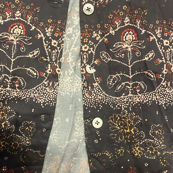 Silk Rebecca Taylor black satin stole button down blouse from Rent the Runway - Picture 5 of 6